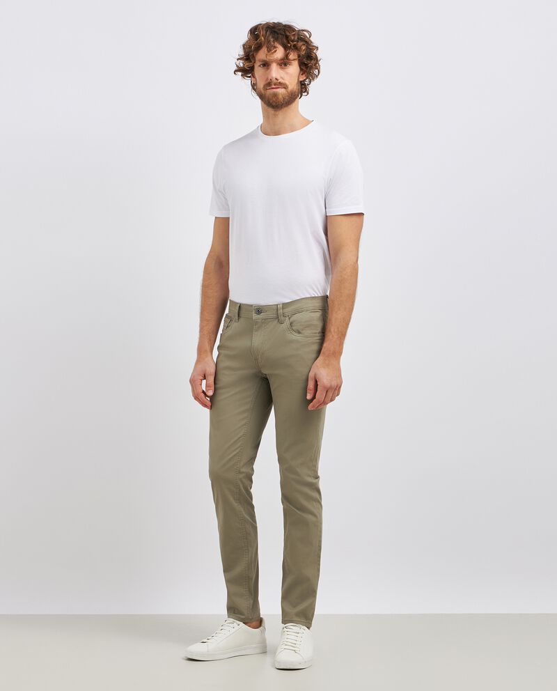 Pantaloni in puro cotone modello 5 tasche uomodouble bordered 0 