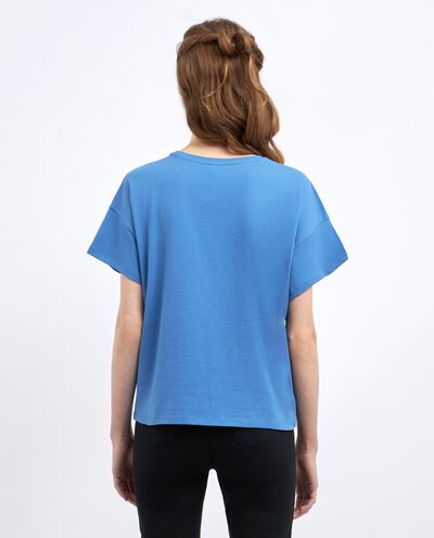 T-shirt in puro jersey di cotone con stampa donna detail 1