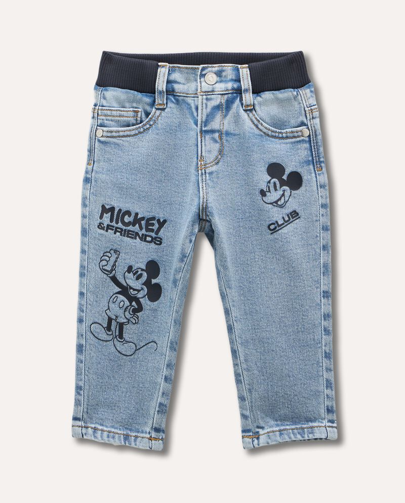 Jeans Disney con vita elasticata neonatodouble bordered 0 cotone