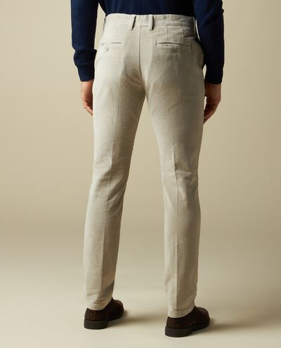 Pantaloni in costina di cotone stretch uomo detail 1