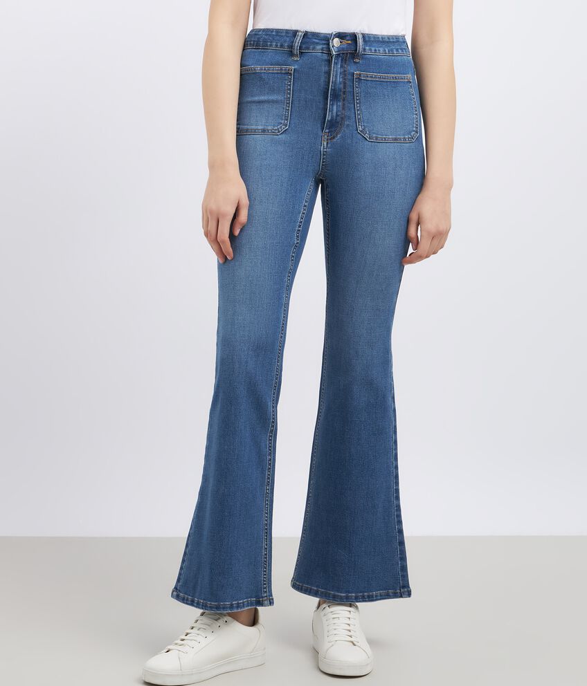 Jeans flare fit donna double 2 cotone