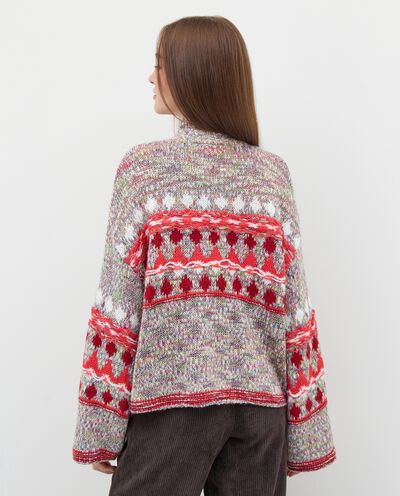 Maglione oversize in tricot misto lana donna detail 1