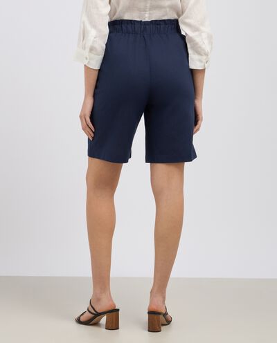 Shorts paperbag in misto lino donna detail 1