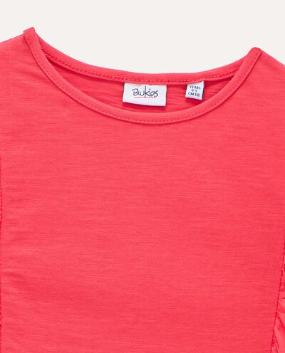T-shirt in puro cotone slub con rouches bambina detail 1