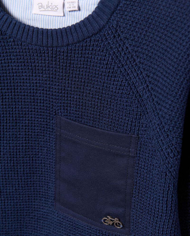 Girocollo in tricot di puro cotone bambino single tile 1 cotone