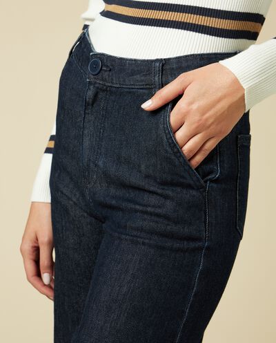 Jeans wide leg in cotone elasticizzato donna detail 2