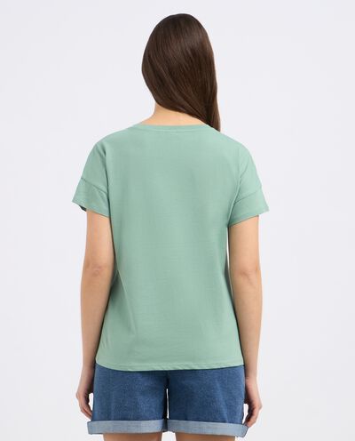 T-shirt in puro cotone biologico con nodo donna detail 1