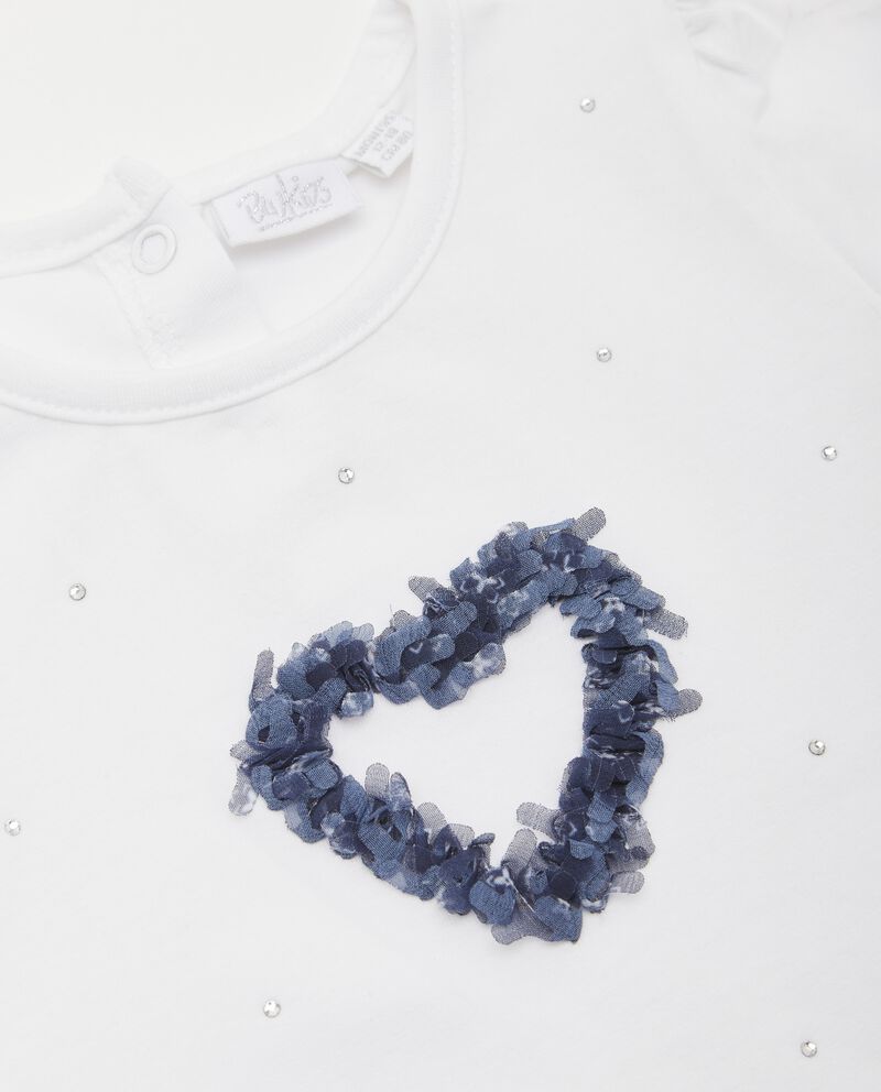 T-shirt in cotone elasticizzato con manica a palloncino single tile 1 