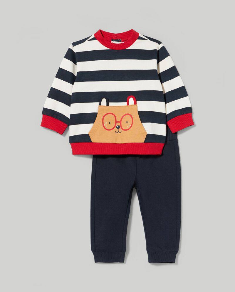 Jogging set in french terry neonatodouble bordered 0 