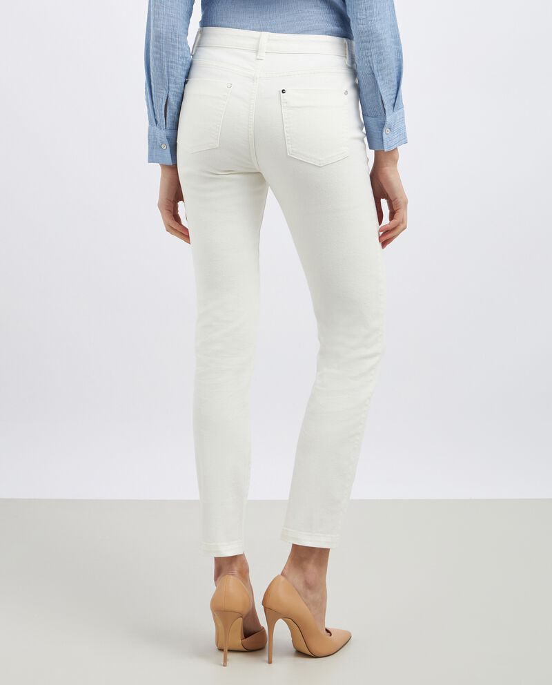 Jeans slim fit a vita alta donnadouble bordered 1 cotone