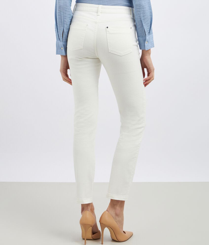 Jeans slim fit a vita alta donna double 2 cotone