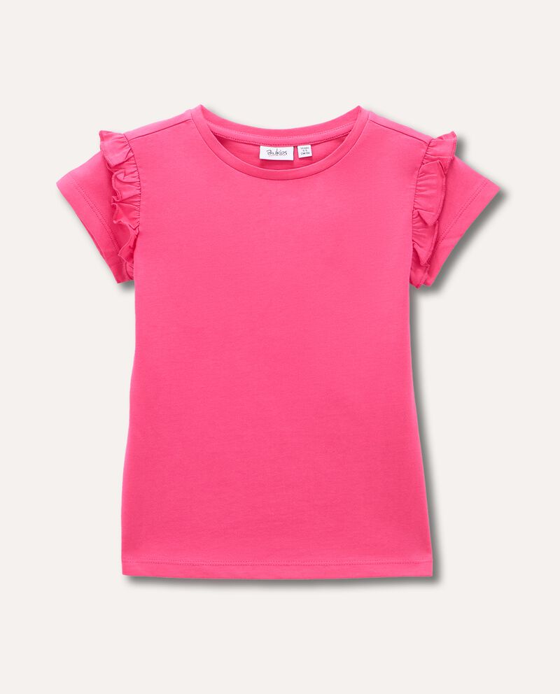 T-shirt in puro cotone con rouches bambina cover