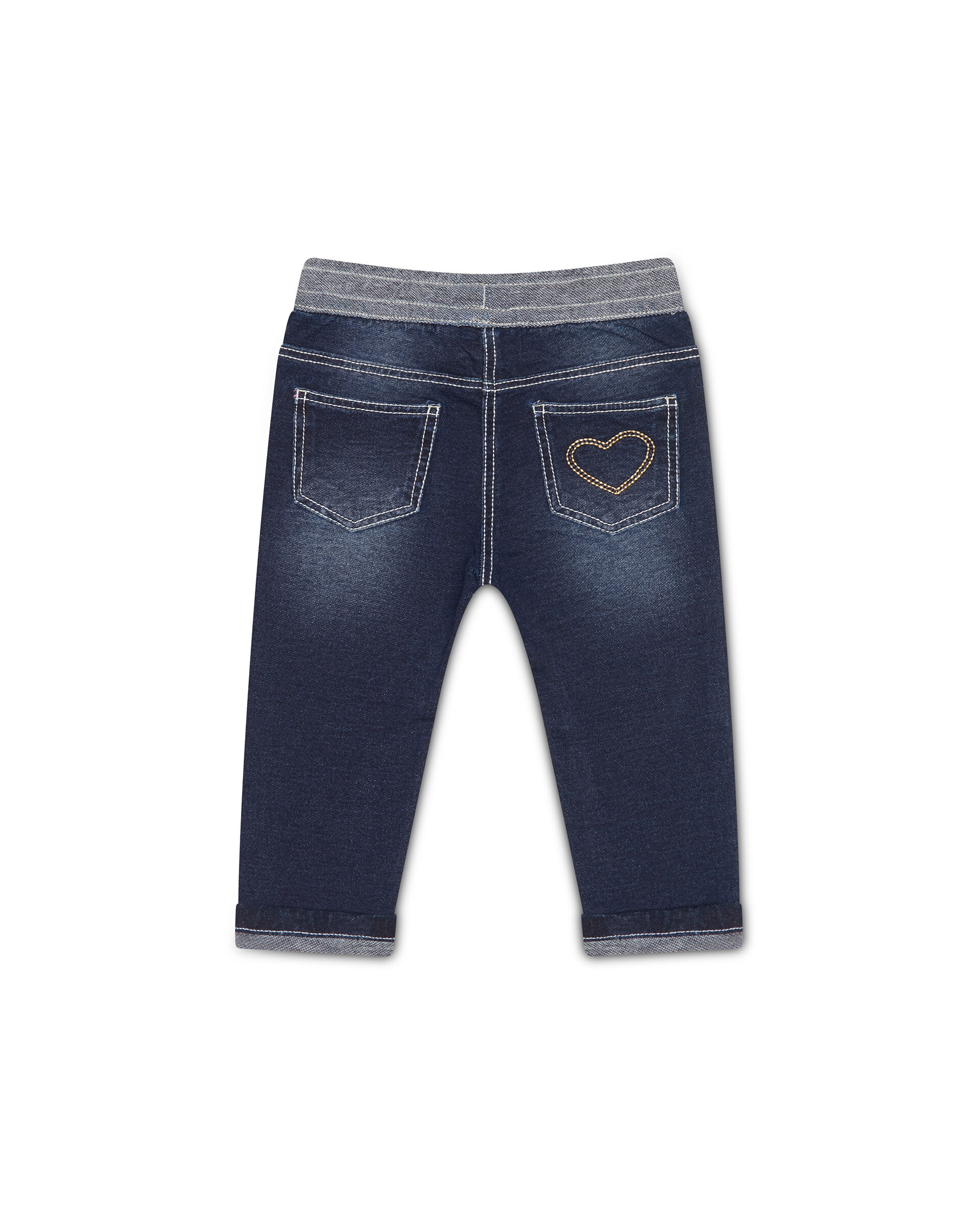 Jeans cordoncino a contrasto neonata