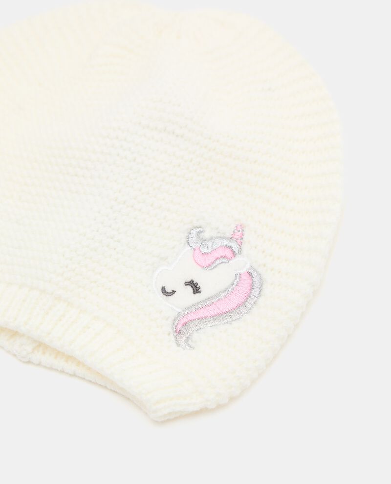 Berretto tricot con applicazione unicorno neonata single tile 1 