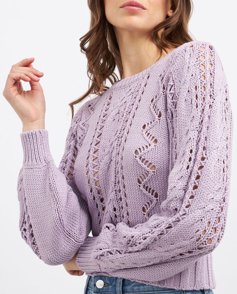 Pullover tricot in misto cotone donna single tile 2 