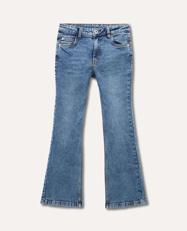 Jeans flare fit in cotone stretch ragazza carousel 0