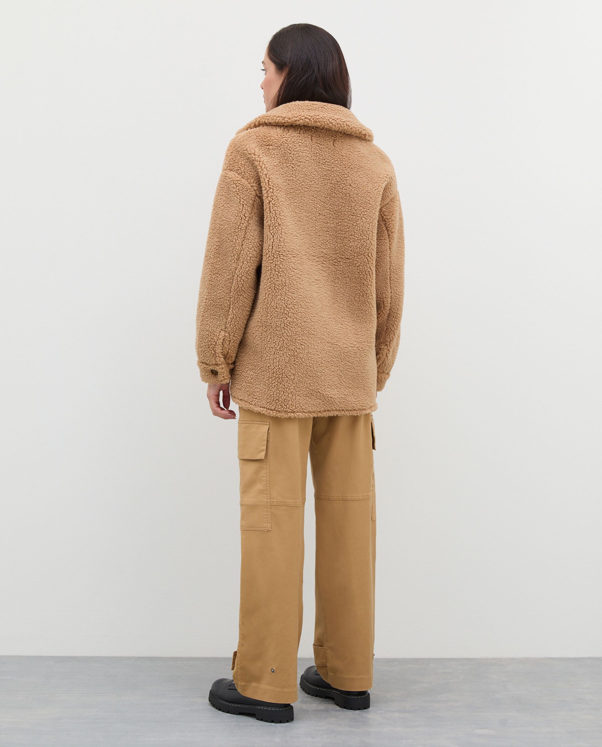 Giacca oversize in pile sherpa donna