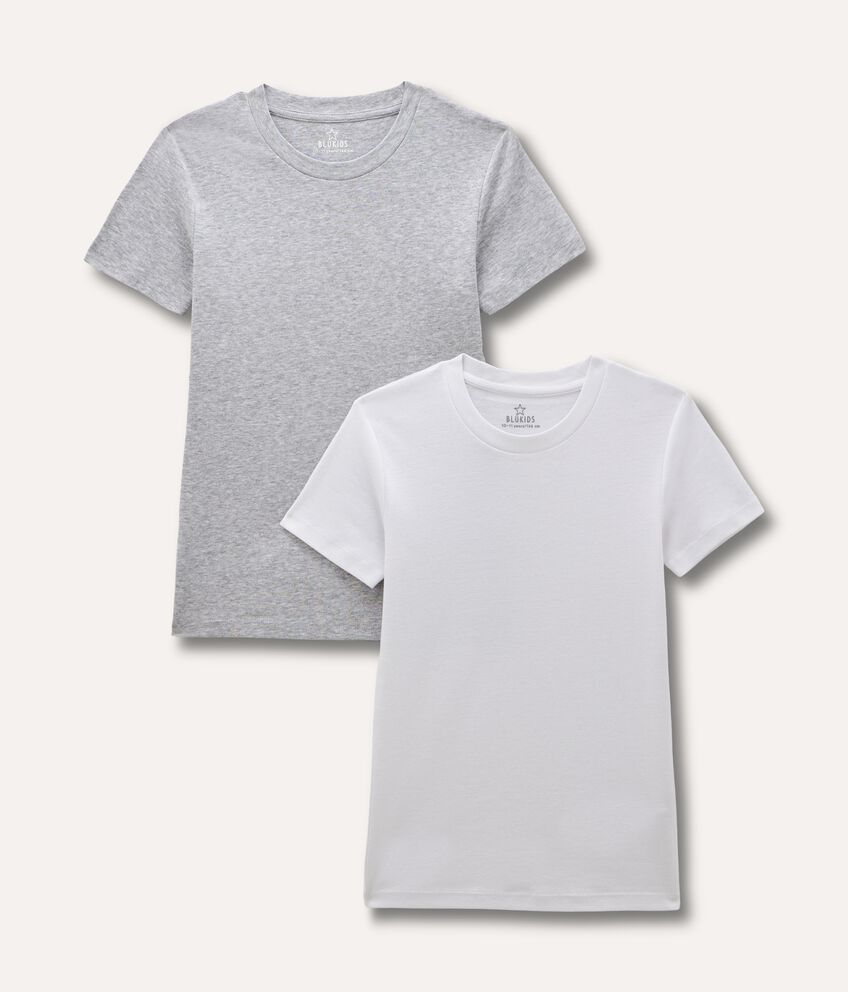 Pack 2 t-shirt intime in cotone ragazzo double 1 cotone