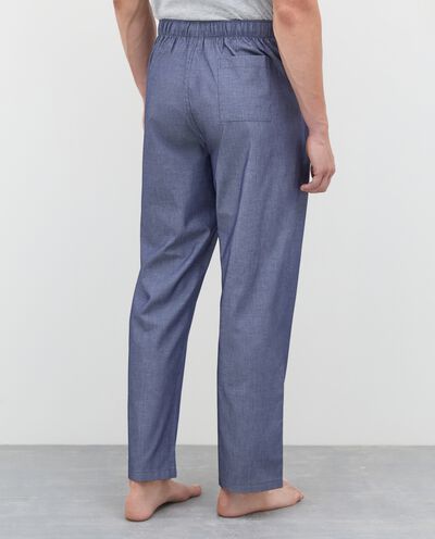 Pantalone pigiama chambray in misto cotone uomo detail 1