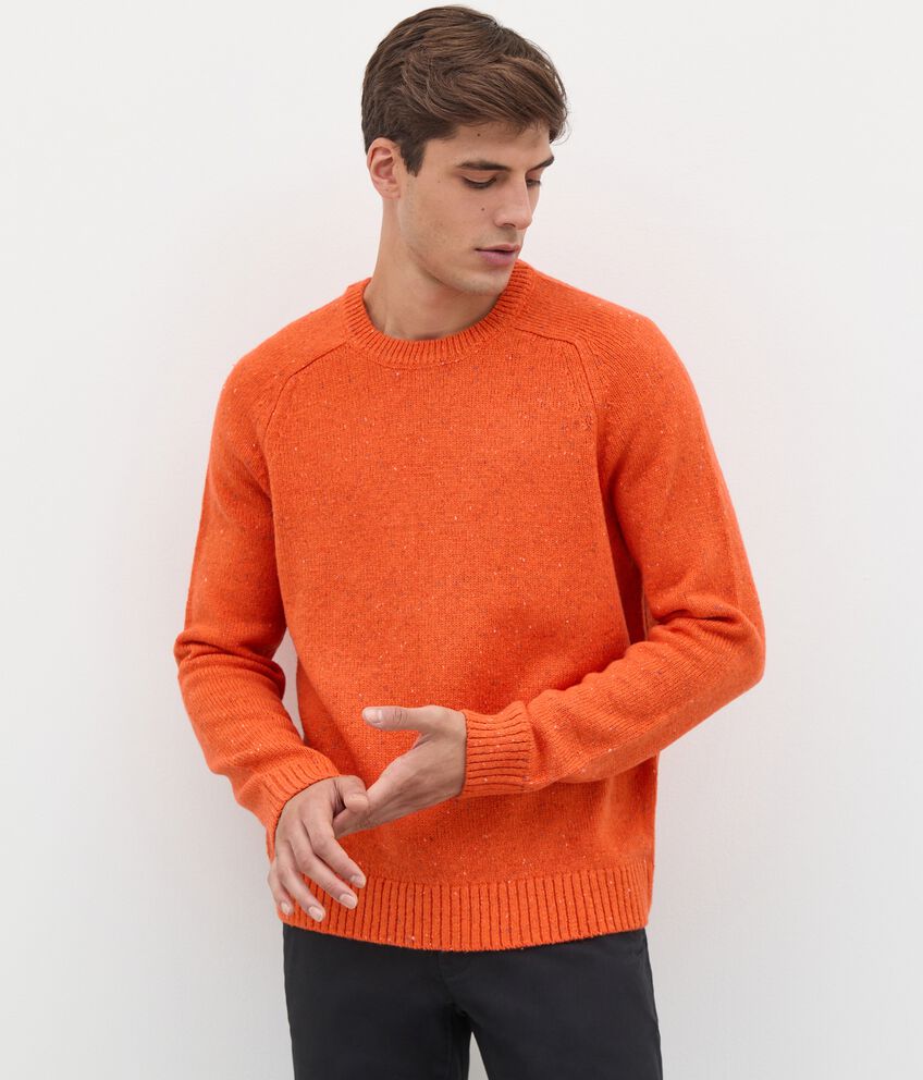 Maglione tricot girocollo in misto lana uomo double 1 