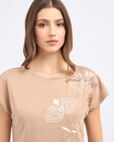 T-shirt in puro cotone biologico con stampa donna detail 2