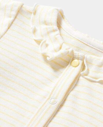 Tutina corta in puro cotone con rouches neonata detail 1