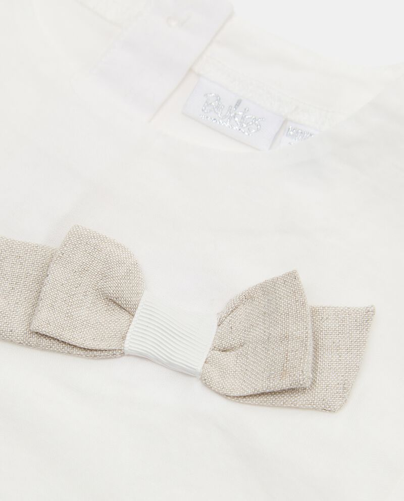 Camicia in puro cotone con fiocco neonata single tile 1 