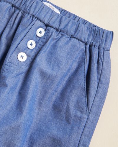 Pantaloni in puro cotone chambray IANA detail 1