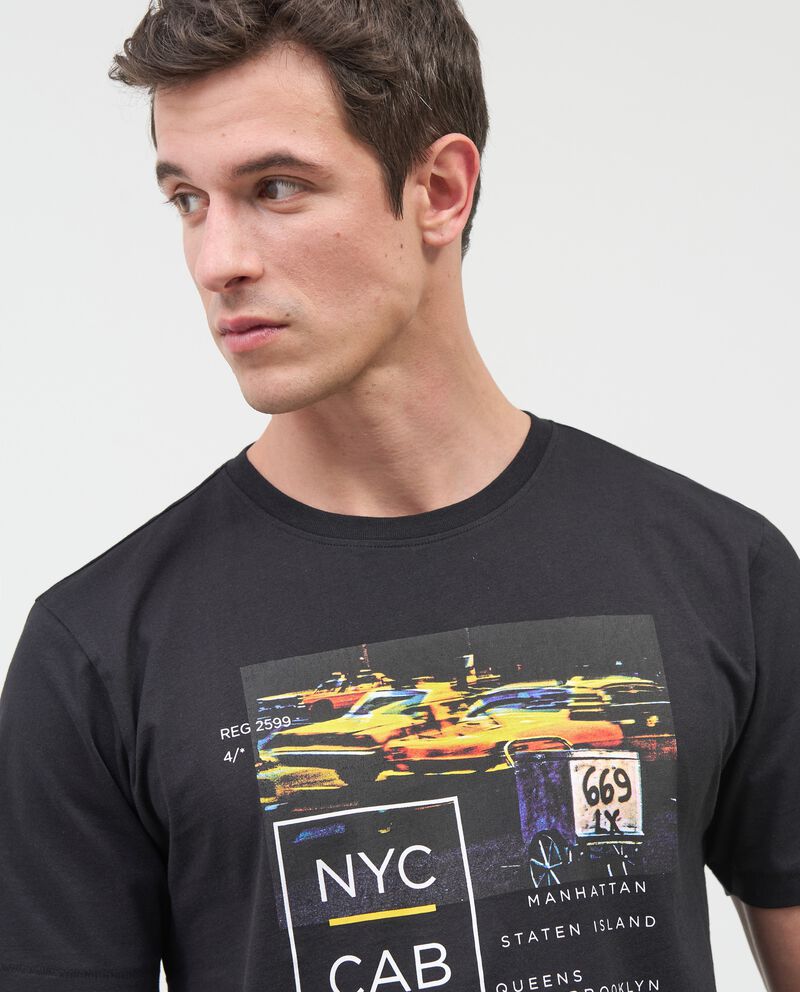 T-shirt in puro cotone con stampa sul fronte uomo single tile 2 