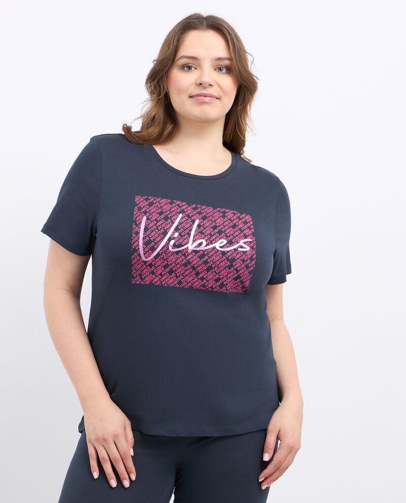 T-shirt fitness in puro cotone donna curvy cover