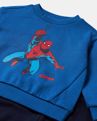 Jogging set Spider-Man in felpa di puro cotone neonato detail 1