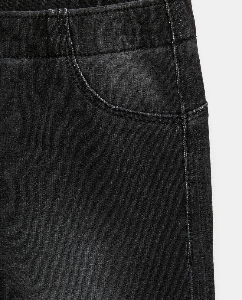 Pantaloni effetto denim in felpa di misto cotone bambina single tile 1 