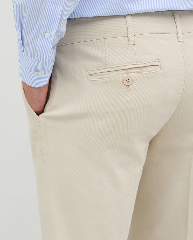 Pantaloni chino Rumford in tricotina twill di cotone uomo single tile 2 cotone