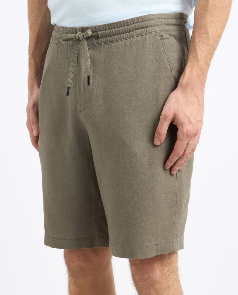 Shorts in misto lino uomo single tile 2 cotone