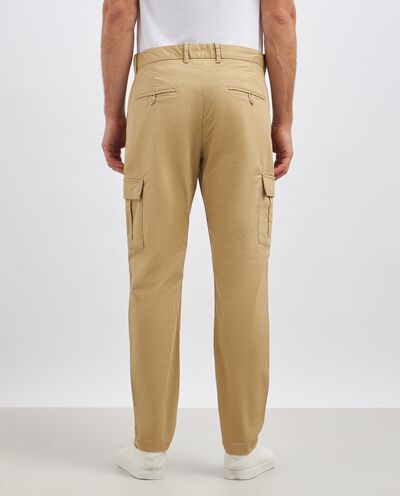 Pantaloni cargo in cotone stretch uomo detail 1