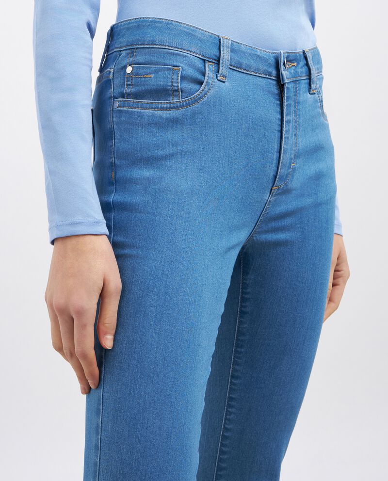 Jeans slim fit a vita alta donna single tile 2 cotone