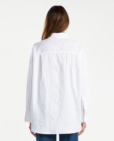 Camicia oversize in puro cotone oxford donna detail 1