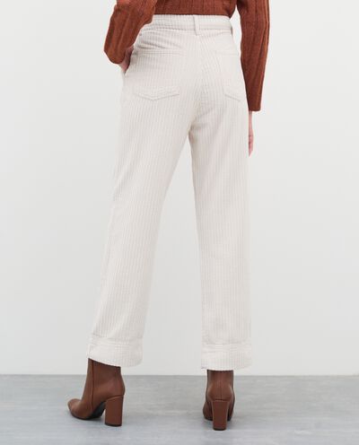 Pantaloni in velluto a coste di puro cotone donna detail 1
