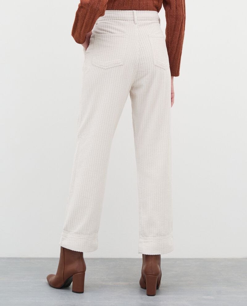 Pantaloni in velluto a coste di puro cotone donna single tile 1 