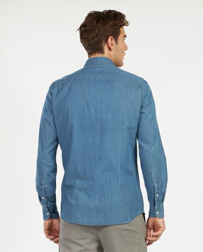 Camicia in denim di puro cotone uomo detail 2