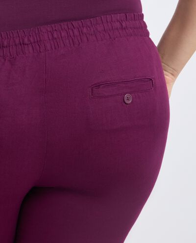 Pantaloni in puro lino donna curvy detail 2