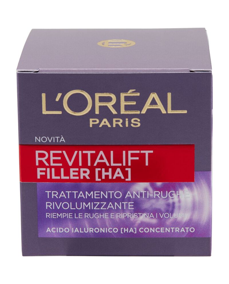 L'Oréal Paris Crema Viso Giorno Revitalift Filler, Azione Antirughe Rivolumizzante con Acido Ialuronico Concentrato, 50 ml. single tile 1 