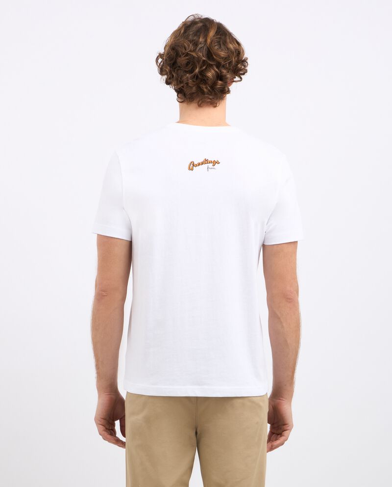T-shirt girocollo in puro cotone con stampa uomodouble bordered 1 cotone