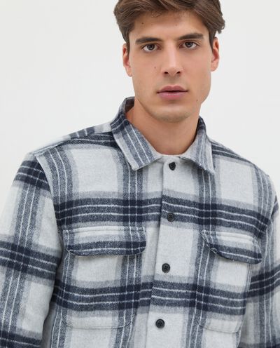 Camicia in flanella di misto lana a quadri uomo detail 2