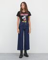 Jeans cropped wide leg donna