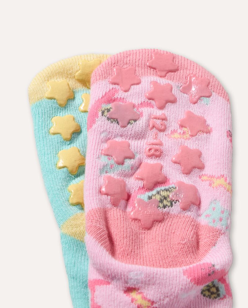 Pack 2 calze corte antiscivolo neonata single tile 1 
