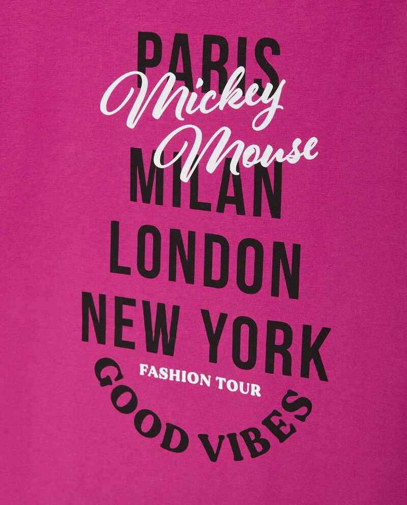 T-shirt con stampa Mickey in cotone elasticizzato ragazza single tile 1 