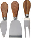 Set tagliere in legno + 3 coltelli