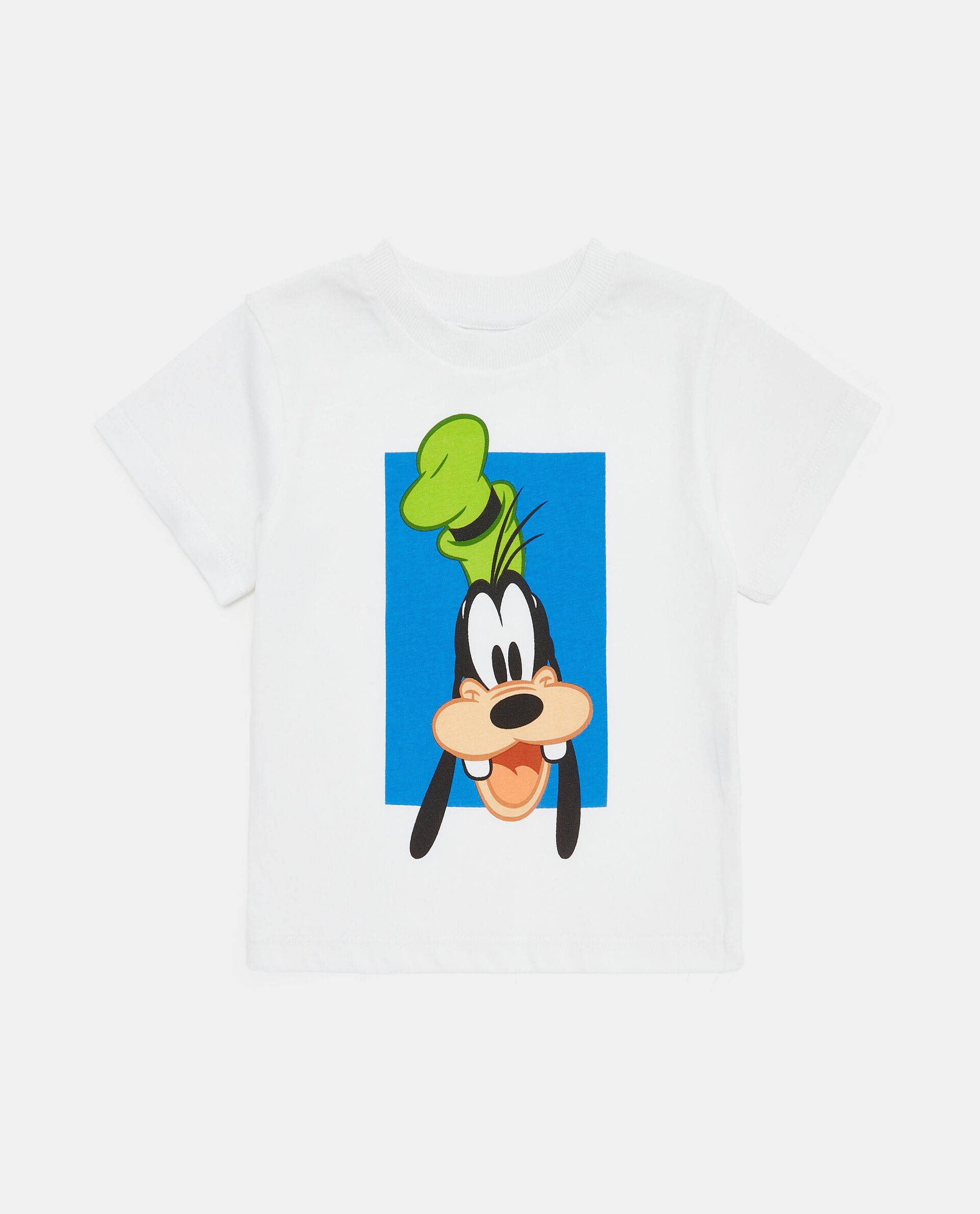 T-shirt con stampa Pippo in puro cotone neonato
