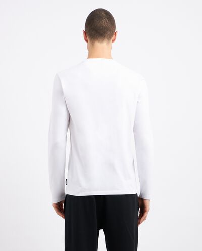 T-shirt a maniche lunghe in cotone stretch uomo detail 1